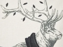 Conjunto De 2 Almofadas Em Tecido Branco E Preto 45 X 45 Cm Sven