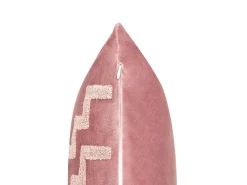 Conjunto De 2 Almofadas Em Veludo Rosa 45 X 45 Cm Bahia