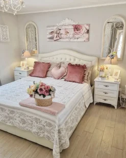 Conjunto De 2 Almofadas Em Veludo Rosa 42 X 42 Cm Kalanchoe