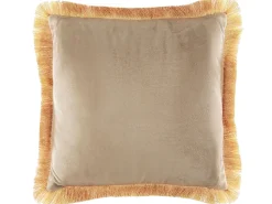 Conjunto De 2 Almofadas Em Veludo Creme 45 X 45 Cm Pothos