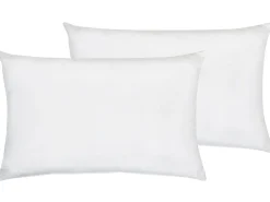 Conjunto De 2 Almofadas Em Tecido Branco Creme 50 X 70 Cm Almyros