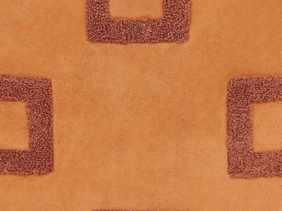Conjunto De 2 Almofadas Em Veludo Laranja 45 X 45 Cm Bahia