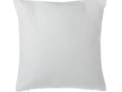 Conjunto De 2 Almofadas Em Algodao Bordadas 45 X 45 Cm Branco E Rosa Verbena