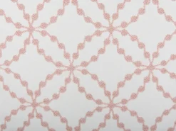 Conjunto De 2 Almofadas Em Algodao Bordadas 45 X 45 Cm Branco E Rosa Verbena