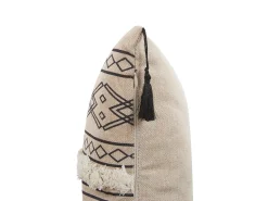 Conjunto De 2 Almofadas Em Creme E Preto 30 X 50 Cm Pulmonaria