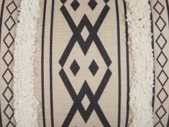 Conjunto De 2 Almofadas Em Creme E Preto 30 X 50 Cm Pulmonaria