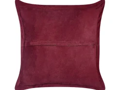 Conjunto De 2 Almofadas Em Bombazine Vermelho Escuro 43 X 43 Cm Zinnia