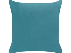 Conjunto De 2 Almofadas Em Veludo Azul Esverdeado 45 X 45 Cm Yarrow