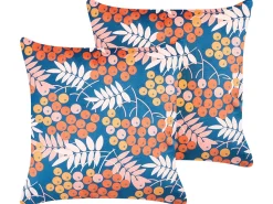 Conjunto De 2 Almofadas Em Veludo Multicolor 45 X 45 Cm Sumac