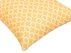 Conjunto De 2 Almofadas Em Tecido Amarelo E Branco 40 X 70 Cm Astakos