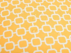 Conjunto De 2 Almofadas Em Tecido Amarelo E Branco 40 X 70 Cm Astakos