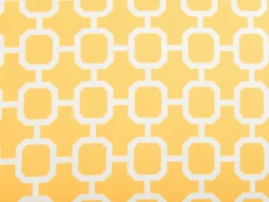 Conjunto De 2 Almofadas Em Tecido Amarelo E Branco 40 X 70 Cm Astakos