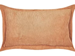 Conjunto De 2 Almofadas Em Bombazine Castanho Claro 47 X 27 Cm Zinnia