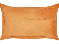 Conjunto De 2 Almofadas Em Bombazine Castanho Claro 47 X 27 Cm Zinnia