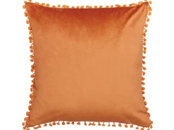 Conjunto De 2 Almofadas Em Veludo Laranja 45 X 45 Cm Aerangis