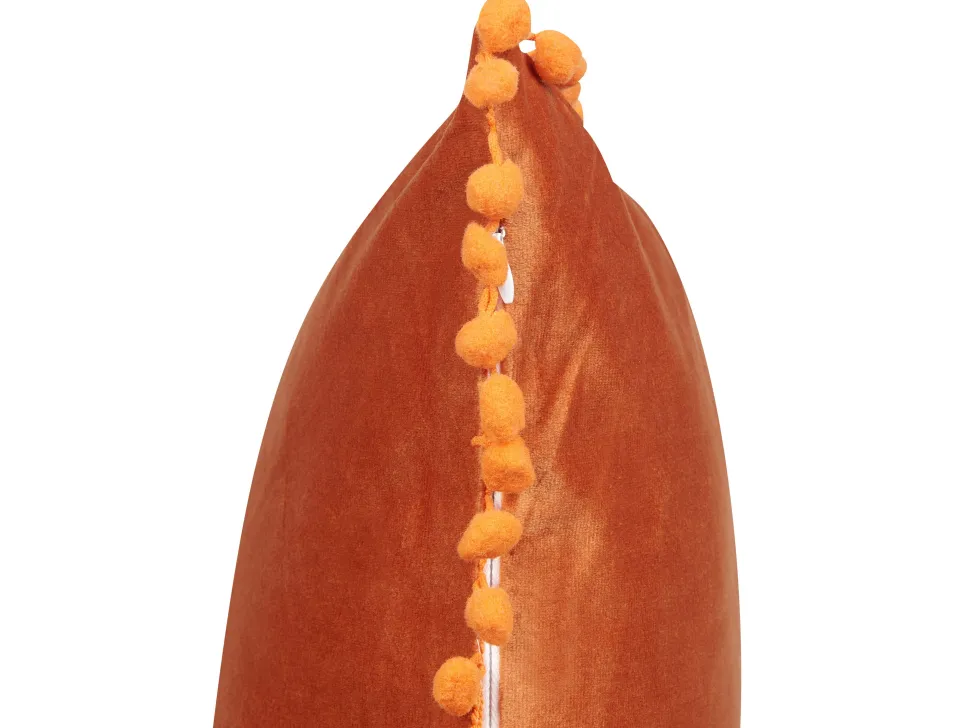 Conjunto De 2 Almofadas Em Veludo Laranja 45 X 45 Cm Aerangis