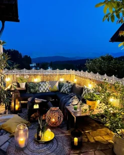 Conjunto De 2 Almofadas Externas Com Padroes De Folhas Verdes 45 X 45 Cm Funo