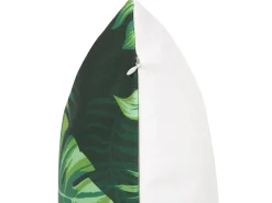 Conjunto De 2 Almofadas Externas Com Padroes De Folhas Verdes 45 X 45 Cm Funo