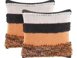 Conjunto De 2 Almofadas Multicoloridas 45 X 45 Cm Mihalgazi