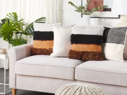 Conjunto De 2 Almofadas Multicoloridas 45 X 45 Cm Mihalgazi