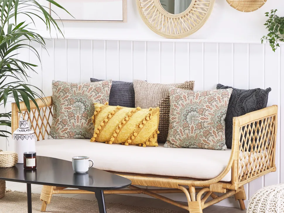 Conjunto De 2 Almofadas Multicolor 45 X 45 Cm Vriesea