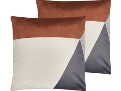 Conjunto De 2 Almofadas Multicolor 45 X 45 Cm Campsis