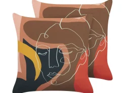 Conjunto De 2 Almofadas Multicolor 45 X 45 Cm Hyacinth