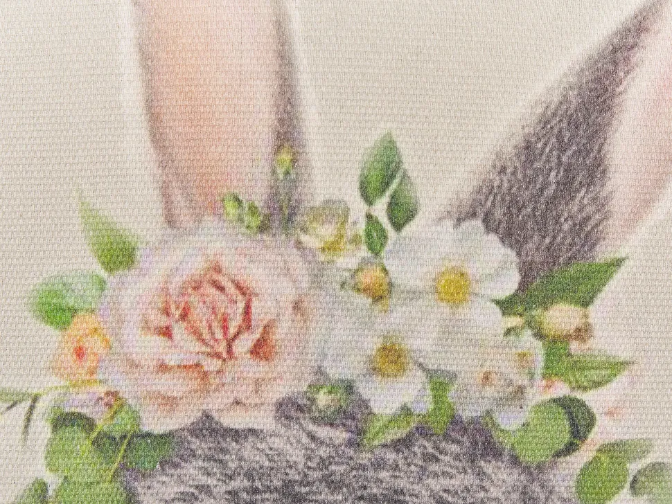 Conjunto De 2 Almofadas Multicolor Com Motivo De Coelho 45 X 45 Cm Fatsia