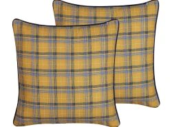 Conjunto De 2 Almofadas Multicoloridas 45 X 45 Cm Dicentra