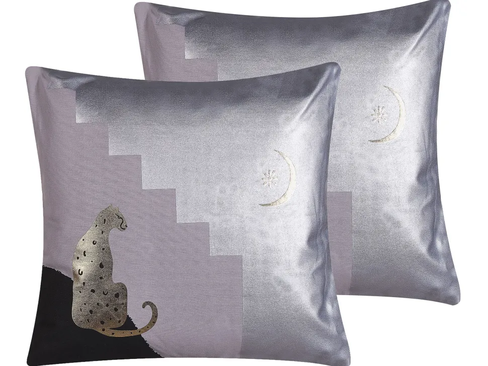 Conjunto De 2 Almofadas Multicolor 45 X 45 Cm Digitalis