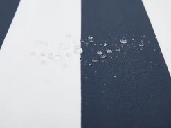 Conjunto De 8 Almofadas Para Cadeiras De Jardim As Riscas Azul E Branco Sassari