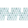 Conjunto De 6 Almofadas Para Cadeira Com Padrao De Triangulo Azul E Branco Tolve