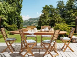 Conjunto De 6 Almofadas Para Cadeira Com Padrao De Triangulo Azul E Branco Tolve