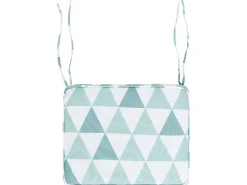 Conjunto De 6 Almofadas Para Cadeira Com Padrao De Triangulo Azul E Branco Tolve