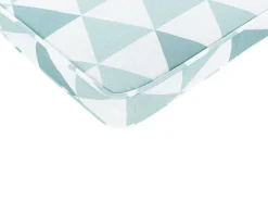 Conjunto De 6 Almofadas Para Cadeira Com Padrao De Triangulo Azul E Branco Tolve