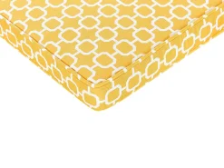 Conjunto De 6 Almofadas Para Cadeira Com Padrao Geometrico Amarelo Tolve