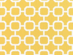 Conjunto De 6 Almofadas Para Cadeira Com Padrao Geometrico Amarelo Tolve