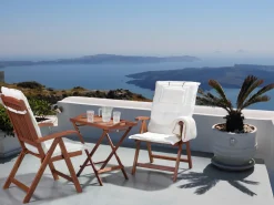 Conjunto De 2 Almofadas Para Cadeira De Jardim Em Creme Toscana/Java