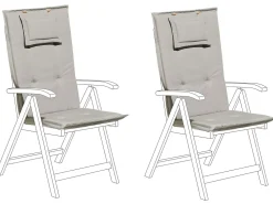 Conjunto De 2 Almofadas Para Cadeira De Jardim Taupe Toscana/Java