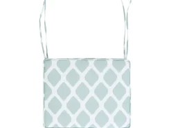 Conjunto De 6 Almofadas Para Cadeira Com Padrao De Diamante Verde E Branco Tolve