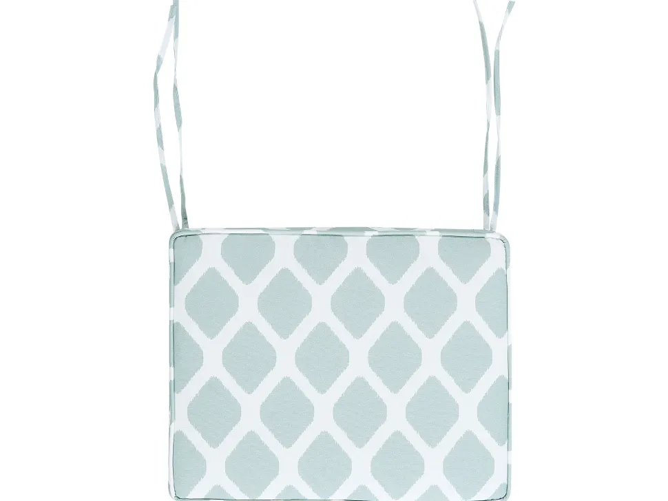 Conjunto De 6 Almofadas Para Cadeira Com Padrao De Diamante Verde E Branco Tolve