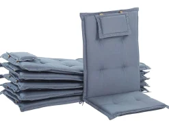 Conjunto De 6 Almofadas Para Cadeira De Jardim Azuis Toscana/Java