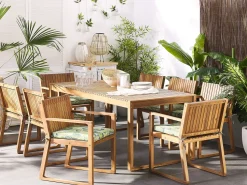 Conjunto De 8 Almofadas Para Cadeiras De Jardim Com Padrao Verde Sassari