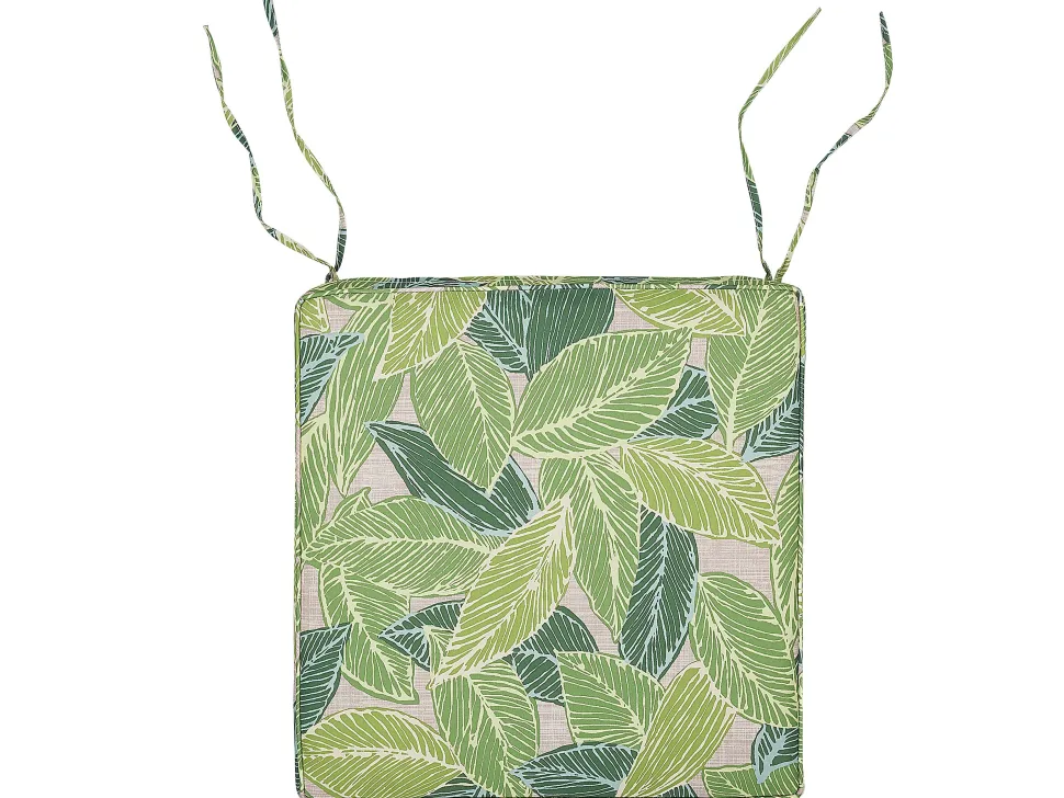 Conjunto De 8 Almofadas Para Cadeiras De Jardim Com Padrao Verde Sassari