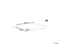 Conjunto De 8 Almofadas Para Cadeiras De Jardim Com Padrao Verde Sassari