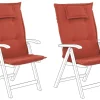 Conjunto De 2 Almofadas Para Cadeira De Jardim Terracota Toscana/Java