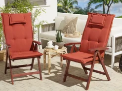 Conjunto De 2 Almofadas Para Cadeira De Jardim Terracota Toscana/Java