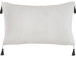 Conjunto De 2 Almofadas Preto E Branco 30 X 50 Cm Schefflera