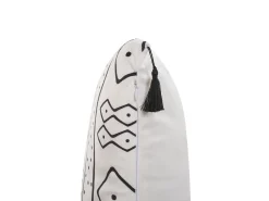 Conjunto De 2 Almofadas Preto E Branco 30 X 50 Cm Schefflera