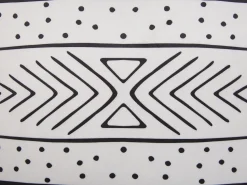 Conjunto De 2 Almofadas Preto E Branco 30 X 50 Cm Schefflera